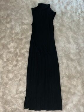a new day Black Sleeveless Mock Neck Maxi Dress